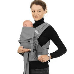 Fidella Mochila Portabebé FlowClick Halfbuckle Baby - Chevron Light Gray