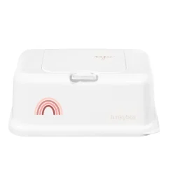 FunkyBox - Dispensador de Toalhitas Mate - Branca Arco-iris Rosa