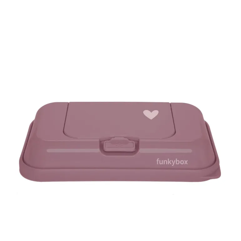 FunkyBox - Dispensador de Toalhitas To Go Brilho - Rosa Francés Coração