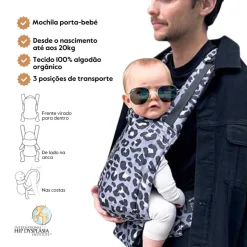 Isara Mochila Portabebé Quick Full Buckle - Tiba+Marl Leopard