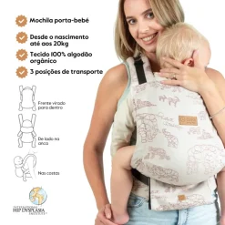 Isara Mochila Portabebé Quick Full Buckle V2 - Wildlife Sandy