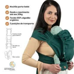 Isara Mochila Portabebé QuickTie One Size - Evergreen Linen