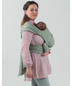 Isara Mochila Portabebé QuickTie - Sage Green Linen