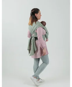 Isara Mochila Portabebé QuickTie - Sage Green Linen