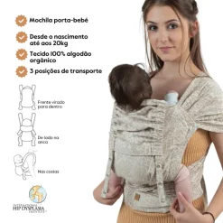 Isara Mochila Portabebé QuickTie - Majestic Ivory Forest