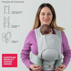 Isara Quick Half Buckle Mochila Portabebé - Pearl Grey