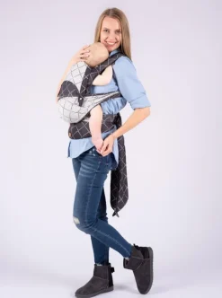 Isara Quick Half Buckle Mochila Portabebé - Diamonda Black