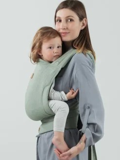 Isara Quick Half Buckle Mochila Portabebé - Sage Green Linen