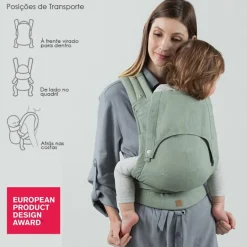 Isara Quick Half Buckle Mochila Portabebé - Sage Green Linen