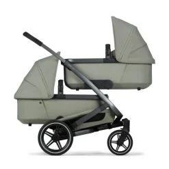 Joolz Geo3 Carrinho de Bebé (Twin) - Para gémeos ou dois bebés dos 0 aos 4 anos - Sage green