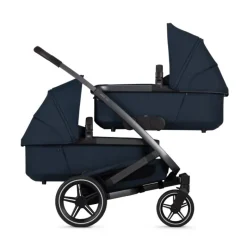 Joolz Geo3 Carrinho de Bebé (Twin) - Para gémeos ou dois bebés dos 0 aos 4 anos - Navy blue