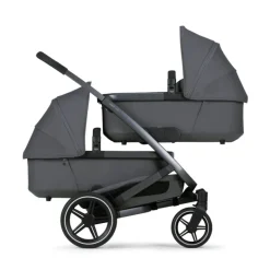 Joolz Geo3 Carrinho de Bebé (Twin) - Para gémeos ou dois bebés dos 0 aos 4 anos - Stone grey