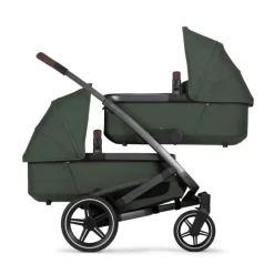Joolz Geo3 Carrinho de Bebé (Twin) - Para gémeos ou dois bebés dos 0 aos 4 anos - Forest green