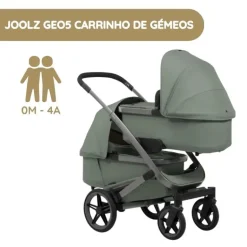 Joolz Geo5 Carrinho de Gémeos - Sage green