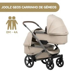 Joolz Geo5 Carrinho de Gémeos - Sandy taupe