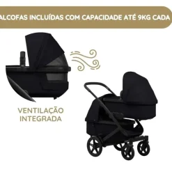 Joolz Geo5 Carrinho de Gémeos - Sandy taupe