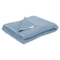 Little Dutch Manta de Malha para Alcofa | Bassinet Blanket | Pure Denim Blue