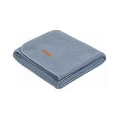Little Dutch Manta de Malha para Berço | Cot Blanket | Pure Denim Blue