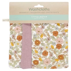 Little Dutch Mini Toalhinhas de Higiene | Washcloths - Vintage Little Flowers / Pure Mauve