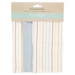 Little Dutch Toalhas de Rosto - Vintage Sunny Stripes / Pure Soft Blue