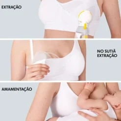Medela Soutien de Amamentação e Extração 3 em 1 Preto - L