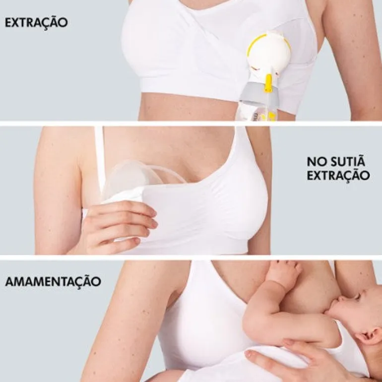 Medela Soutien de Amamentação e Extração 3 em 1 Preto - L