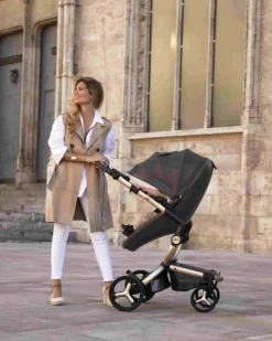 Mima Carrinho de Passeio Xari Max - Champagne/Chocolate Brown/Black