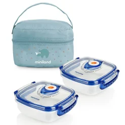 Miniland Conjunto de 2 Recipientes Hermifresh - Azul