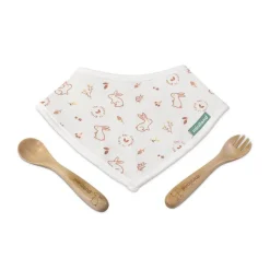 Miniland Conjunto de Talheres e Babete Nature Picneat - Bunny