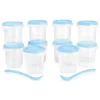 Miniland 10 Recipientes Herméticos 250ml + 2 Colheres Azul