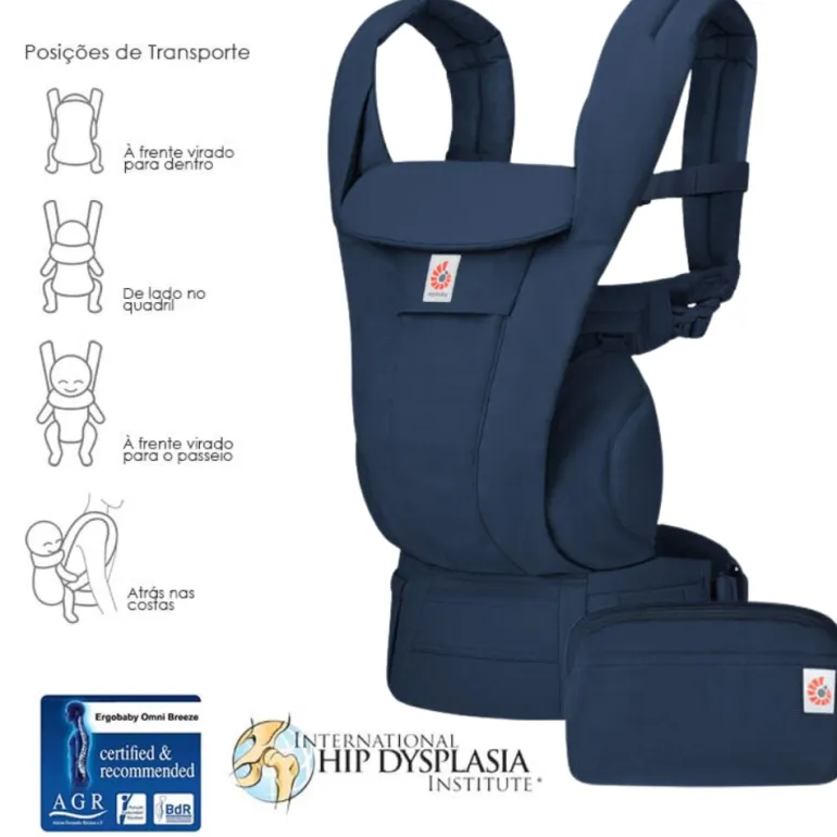 Mochila Porta-bebés Omni Deluxe Algodão da Ergobaby - Midnight Blue