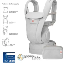 Mochila Porta-bebés Omni Deluxe Algodão da Ergobaby - Pearl Grey