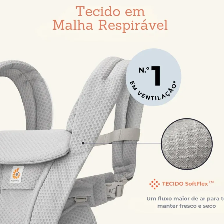 Mochila Porta-bebés Omni Deluxe Mesh da Ergobaby - Onyx Black