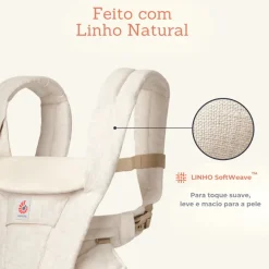 Mochila Porta-bebés Omni Deluxe Linho da Ergobaby - Natural