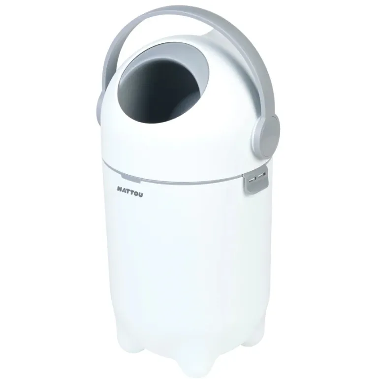 Nattou Dropy Balde Fraldas - Branco e Cinza