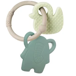 Nattou Roca Silicone - Elefante+Pato Aro Cinza