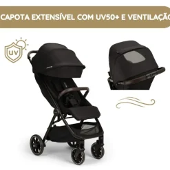 Nuna Carrinho de Bebé Trvl Lx - Caviar