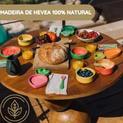 Oli & Carol Taça e Colher em Madeira Melancia