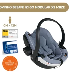 Ovinho para Bebé BeSafe iZi Go Modular X2 i-Size - Cloud Mélange