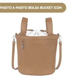 Pasito a Pasito Bolsa Bucket Icon Caramel