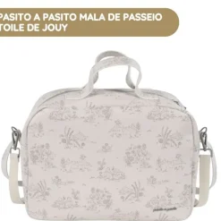 Pasito a Pasito Mala de Passeio Toile de Jouy - Cream
