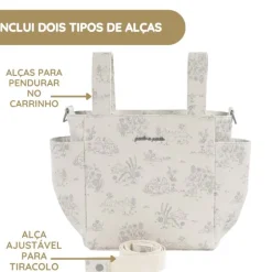 Pasito a Pasito Mala Tiracolo Toile de Jouy - Cream