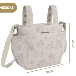 Pasito a Pasito Mala Tiracolo Toile de Jouy - Cream