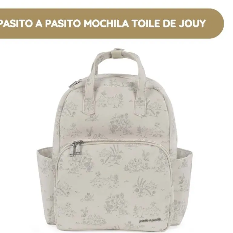Pasito a Pasito Mochila Toile de Jouy - Cream