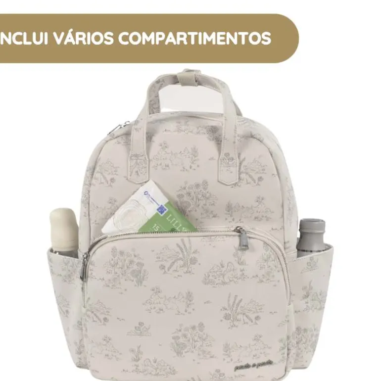 Pasito a Pasito Mochila Toile de Jouy - Cream
