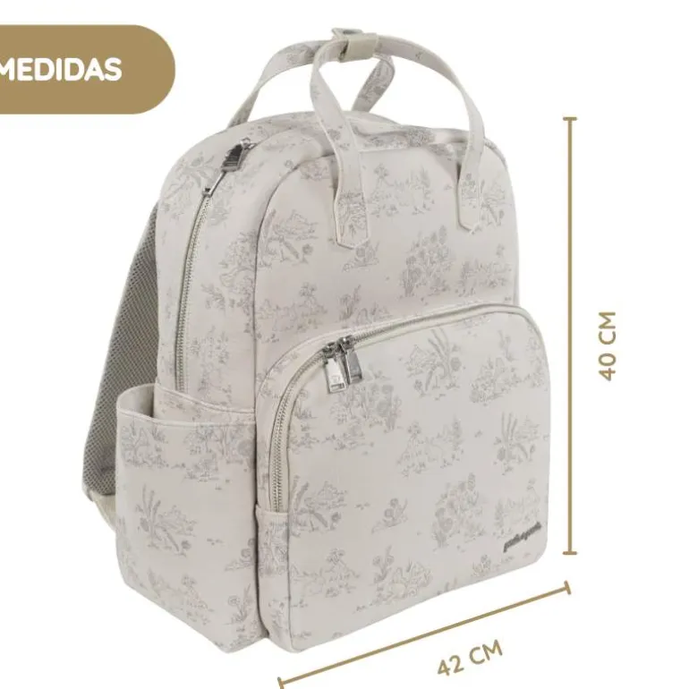 Pasito a Pasito Mochila Toile de Jouy - Cream