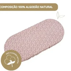 Pasito a Pasito Pack 2 Lençóis Ajustáveis para Alcofa Cherry Flor