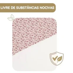 Pasito a Pasito Pack 2 Lençóis Ajustáveis para Alcofa Cherry Flor