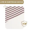 Pasito a Pasito Pack 2 Lençóis Ajustáveis para Alcofa Cherry Rayas