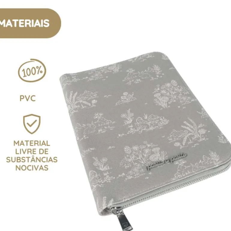 Pasito a Pasito Porta Documentos Toile de Jouy - Cream
